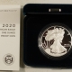 American Silver Eagles 2020-W $1 AMERICAN SILVER EAGLE, 1 OZ, .999 – GEM PROOF, ORIGINAL GOVERNMENT PKG