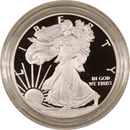 American Silver Eagles 2020-W $1 AMERICAN SILVER EAGLE, 1 OZ, .999 – GEM PROOF, ORIGINAL GOVERNMENT PKG