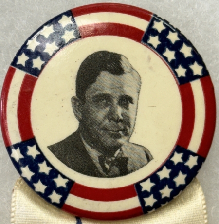 New Store Items 1940 WILLKIE 1 3/4″ CELLO CAMPAIGN BUTTON W/ “USHER” RIBBON, RNC ITEM, MINT!