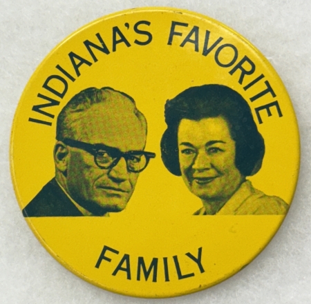 New Store Items 1964 BARRY GOLDWATER 3″ CELLO, INDIANA’S FAVORITE FAMILY, W/ WIFE, BRIGHT & MINT