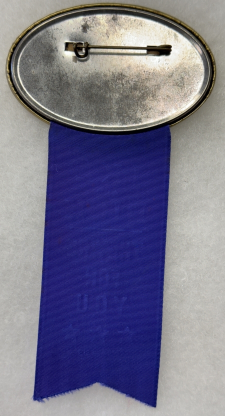 New Store Items 1956 NIXON (AS VP) 3″ X 1 3/4″ OVAL “NIXON PARTY GUEST” CELLO BUTTON/RIBBON-MINT