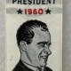 New Store Items 1960 NIXON-LODGE 3″ x 1 3/4″ OVAL CELLO JUGATE BUTTON, GRAPHIC & NICE – MINT!