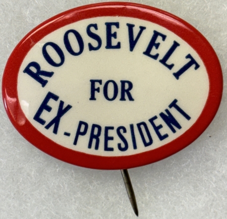 New Store Items 1940 WILLKIE 1 3/4″ OVAL CELLO, “ROOSEVELT FOR EX-PRESIDENT” SCARCE & MINT!