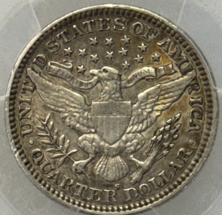 Barber Quarters 1909-S BARBER QUARTER – PCGS AU-50, TOUGH DATE, NICE ORIGINAL!