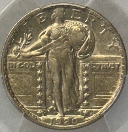 New Certified Coins 1920-S STANDING LIBERTY QUARTER – PCGS AU-55, ORIGINAL & WELL-STRUCK!