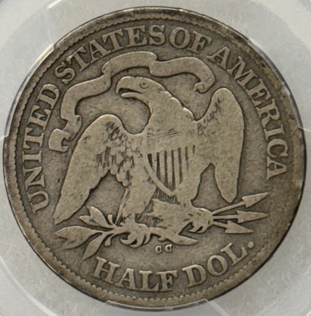 Liberty Seated Halves 1877-CC SEATED LIBERTY HALF DOLLAR – PCGS G-4, NICE ORIGINAL CARSON CITY!