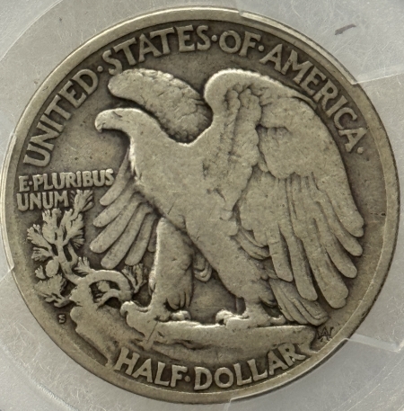 New Certified Coins 1921-S WALKING LIBERTY HALF DOLLAR – PCGS F-12, SUPER ORIGINAL, TOUGH DATE!