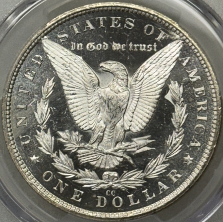 Morgan Dollars 1883-CC $1 MORGAN DOLLAR PCGS MS-63 DMPL, CARSON CITY! BLACK & WHITE ULTRA DEEP!