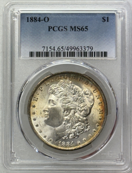 Morgan Dollars 1884-O $1 MORGAN DOLLAR – PCGS MS-65, REALLY PRETTY & PQ GEM!