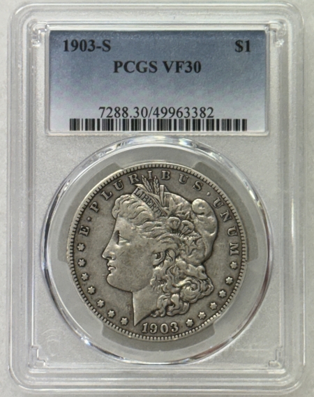 Morgan Dollars 1903-S $1 MORGAN DOLLAR – PCGS MS-30, NICE STRONG DETAILS, TOUGH DATE!