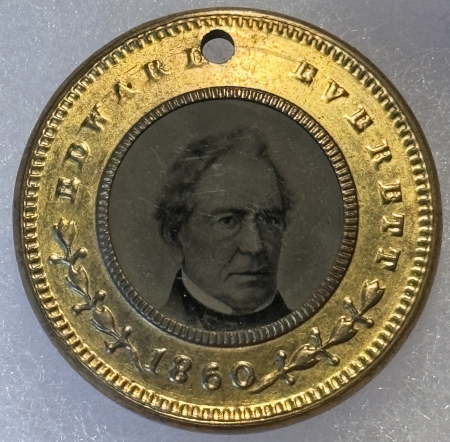 New Store Items 1860 BELL-EVERETT 7/8″ JUGATE FERROTYPE, LUSTROUS BRASS, PRISTINE PHOTOS-MINT!