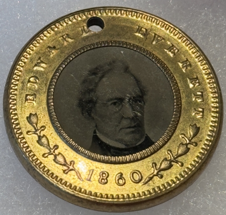 New Store Items 1860 BELL-EVERETT 7/8″ JUGATE FERROTYPE, LUSTROUS BRASS, PRISTINE PHOTOS-MINT!