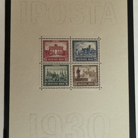 Stamps & Philatelic Items GERMANY SCARCE #B-33 1930 IPOSTA SOUVENIR SHEET, MOG-NH, MICHAEL CAT-1600 euros!