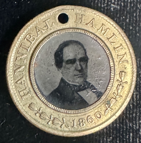 New Store Items 1860 ABRAHAM LINCOLN-HAMLIN 7/8″ JUGATE FERROTYPE, EXC BRASS CLEAR PORTRAITS-VG!