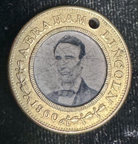 New Store Items 1860 ABRAHAM LINCOLN-HAMLIN 7/8″ JUGATE FERROTYPE, EXC BRASS CLEAR PORTRAITS-VG!