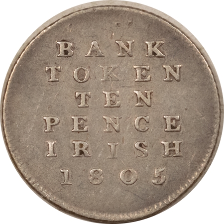 New Store Items 1805 IRELAND 10 PENCE SILVER BANK TOKEN KM#TN3 – HIGH GRADE EXAMPLE, FEW SCRS