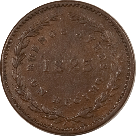 New Store Items 1823 ARGENTINA, BUENOS AIRES UN DECIMO, KM #1, NICE HIGH GRADE EXAMPLE!