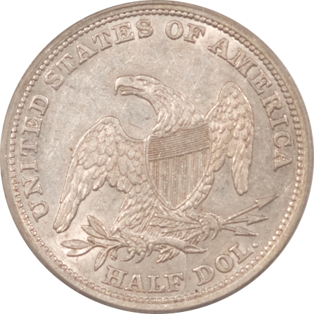 Early Halves 1838 CAPPED BUST HALF DOLLAR, REEDED EDGE – PCGS AU-55, LUSTROUS HIGH GRADE