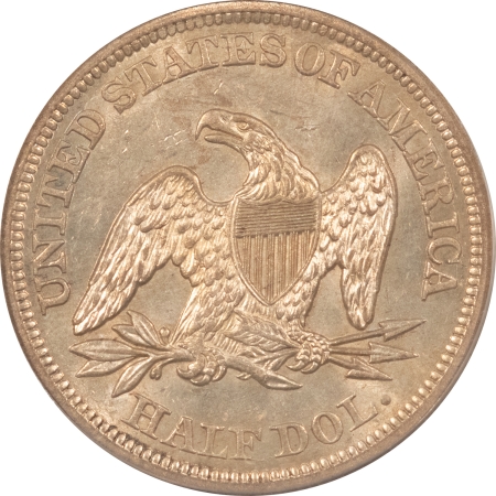 Liberty Seated Halves 1842 SEATED LIBERTY HALF DOLLAR, MEDIUM DATE – PCGS MS-61, PREMIUM QUALITY!