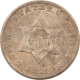 New Store Items 1859 TYPE 3 THREE CENT SILVER – HIGH GRADE CIRCULATED EXAMPLE! SM OBV RIM NICK!