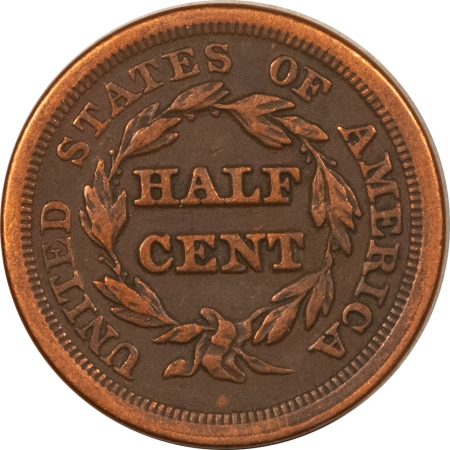 Braided Hair Half Cents 1853 BRAIDED HAIR HALF CENT – CIRCULATED, BUT WITH HIGH GRADE DETAIL!