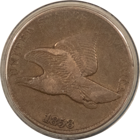 Flying Eagle 1858 LL FLYING EAGLE CENT – HIGH GRADE CIRCULATED EXAMPLE, SMALL OBV MARK @ 1:00