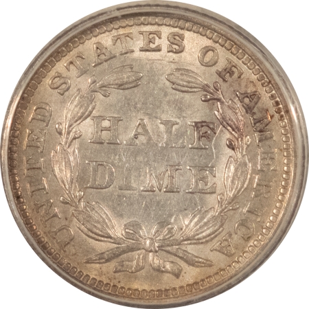 Liberty Seated Half Dimes 1858 SEATED LIBERTY HALF DIME – ANACS AU-53