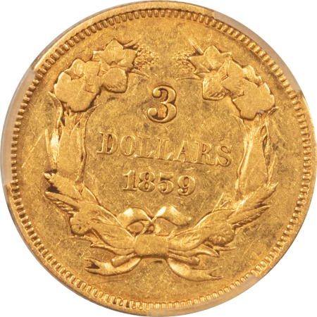 $3 1859 $3 GOLD PRINCESS – PCGS XF-40, BETTER DATE!  AFFORDABLE EXAMPLE!