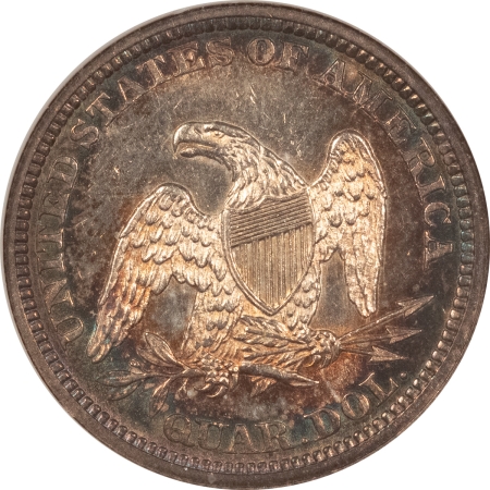 Liberty Seated Quarters 1862 SEATED LIBERTY QUARTER – ANACS MS-61 PROOFLIKE & COOL! PRETTY!