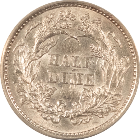 Liberty Seated Half Dimes 1862 SEATED LIBERTY HALF DIME – ANACS AU-50, PREMIUM QUALITY!