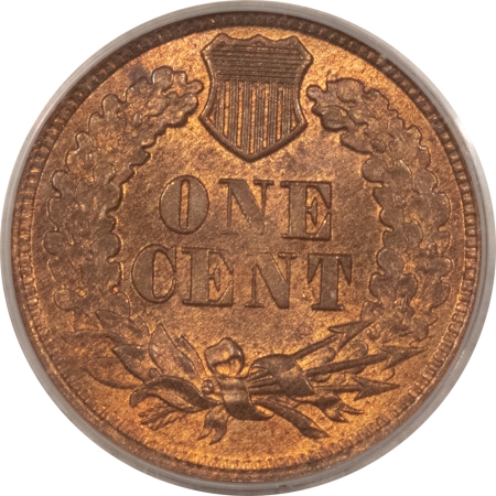 Indian 1864 INDIAN CENT, EAGLE EYE, L ON RIBBON – PCGS MS-65 RB, PREMIUM QUALITY!