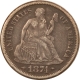 Liberty Seated Dimes 1877-CC SEATED LIBERTY DIME – HIGH GRADE CIRCULATED EXAMPLE W/ OLD REV SCRATCH!