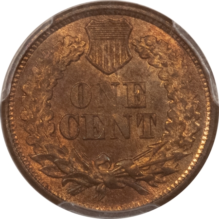 CAC Approved Coins 1877 INDIAN CENT, EAGLE EYE – PCGS MS-65 RB, CAC, EAGLE EYE! PQ GEM, KEY-DATE!