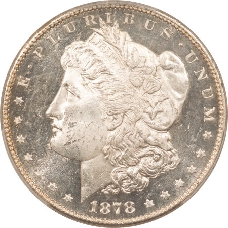 Morgan Dollars 1878-S $1 MORGAN DOLLAR – PCGS MS-63 PL, LOOKS DMPL, PREMIUM QUALITY!