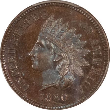 Indian 1880 PROOF INDIAN CENT – PCGS PR-64 BN, REALLY PRETTY PROOF!