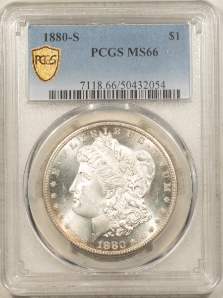 Morgan Dollars 1880-S $1 MORGAN DOLLAR – PCGS MS-66, BLAST WHITE!