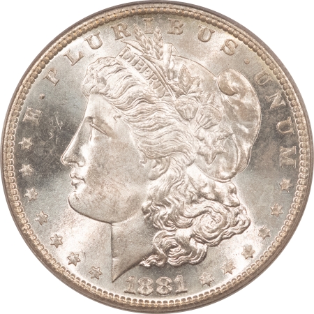 Morgan Dollars 1881-S $1 MORGAN DOLLAR – PCGS MS-66, BLAST WHITE