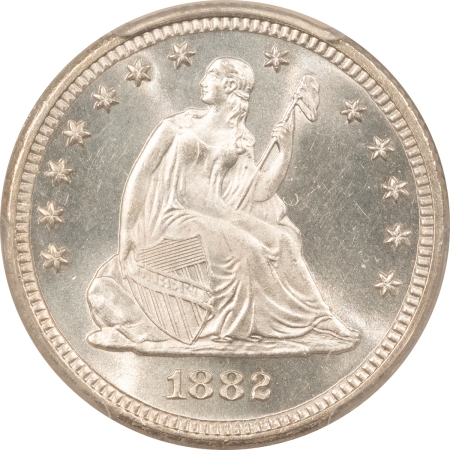 Liberty Seated Quarters 1882 SEATED LIBERTY QUARTER – PCGS MS-65, PREMIUM QUALITY BLAZER!