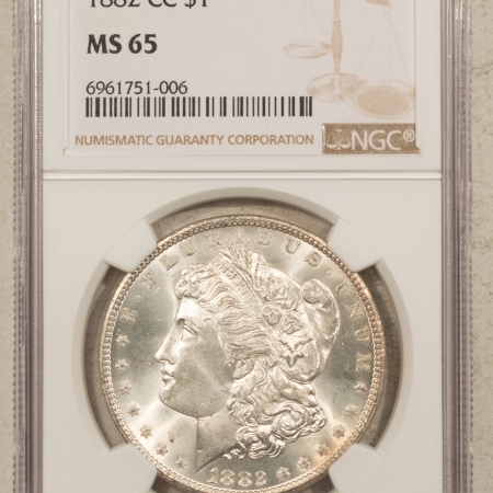 Morgan Dollars 1882-CC $1 MORGAN DOLLAR – NGC MS-65, BLAST WHITE CARSON CITY! #6961751006