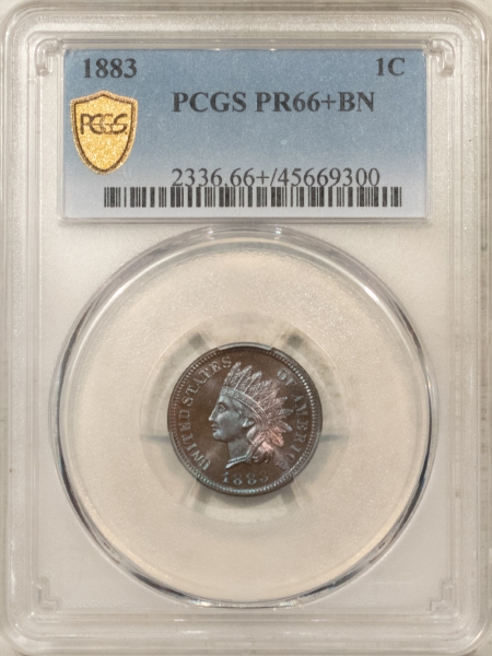 Indian 1883 PROOF INDIAN CENT – PCGS PR-66+ BN, GORGEOUS!