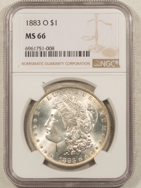 Morgan Dollars 1883-O $1 MORGAN DOLLAR – NGC MS-66, FRESH WHITE & PQ! #6961751008