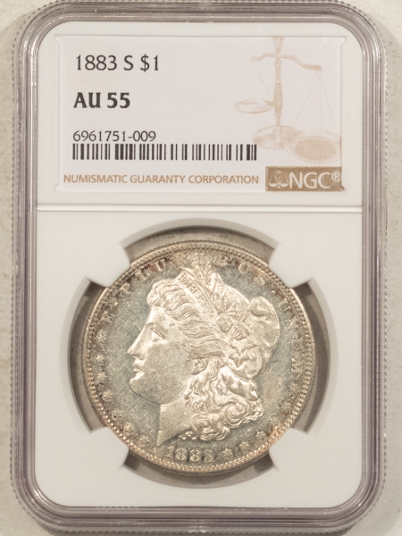 Morgan Dollars 1883-S $1 MORGAN DOLLAR – NGC AU-55, #6961751009