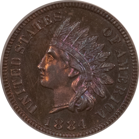 Indian 1884 PROOF INDIAN CENT – PCGS PR-64 BN, PRETTY BROWN PROOF!