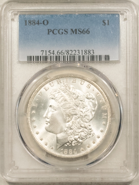 Morgan Dollars 1884-O $1 MORGAN DOLLAR – PCGS MS-66, BLAST WHITE! #82231883