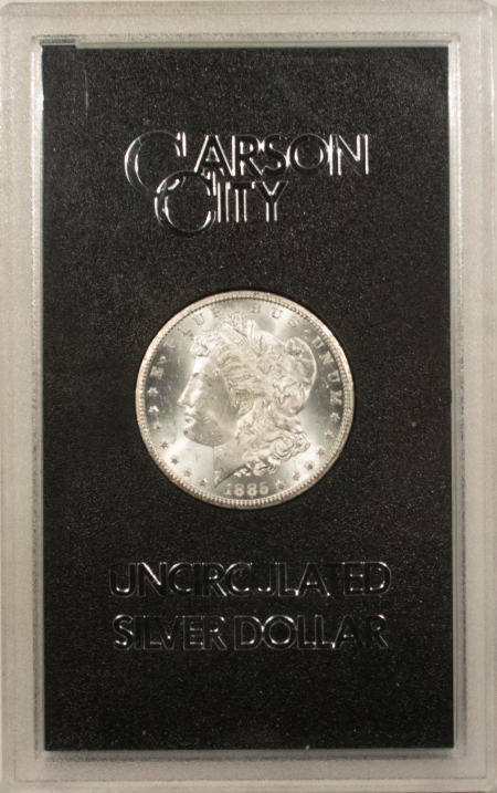 Morgan Dollars 1885-CC $1 MORGAN DOLLAR GSA – UNCIRCULATED WITH BOX & COA, CARSON CITY!