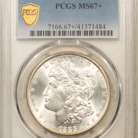 Morgan Dollars 1886 $1 MORGAN DOLLAR – PCGS MS-67+, SUPERB & BLAST WHITE, #41371484