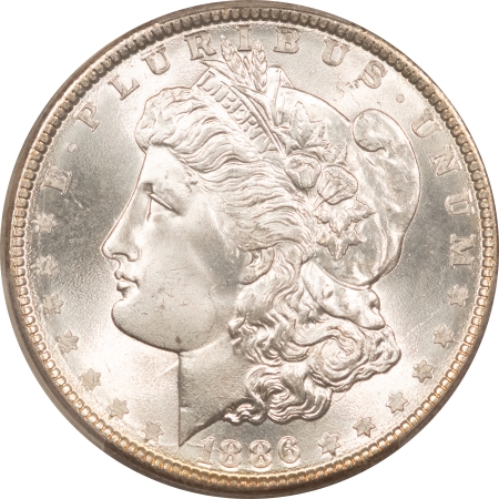 Morgan Dollars 1886 $1 MORGAN DOLLAR – PCGS MS-67+, SUPERB & BLAST WHITE, #41371484