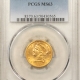 $2.50 1915 $2.50 INDIAN GOLD QUARTER EAGLE – PCGS MS-63, CHOICE, BETTER DATE!