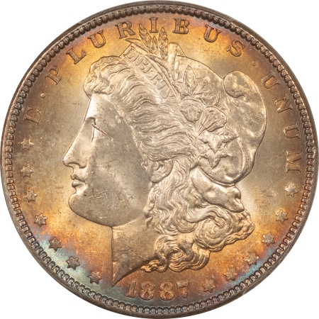 Morgan Dollars 1887 $1 MORGAN DOLLAR – PCGS MS-64, PRETTY!