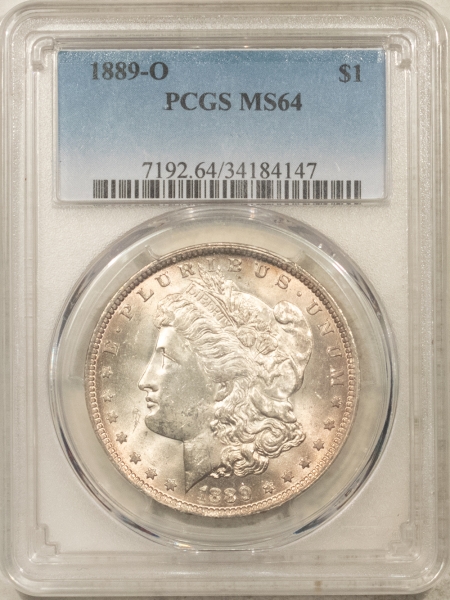 Morgan Dollars 1889-O $1 MORGAN DOLLAR – PCGS MS-64, FLASHY, WELL STRUCK! #34184147